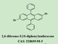 OLED Intermediate 2,6-Dibromo-9,10-Diphenylanthracene 528609-98-5 with 98% Purity White Solid Powder