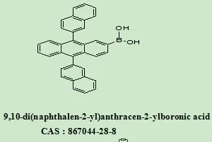 OLED Intermediate 9,10-Di(naphthalen-2-yl)Anthracen-2-Ylboronic Acid 867044-28-8 with 98% Purity for Industrial Use