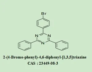 OLED Intermediates 2-(4-Bromo-phenyl)-4,6-Diphenyl-[1,3,5]Triazine 23449-08-3 with 98% Purity White Powder