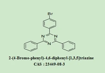 OLED Intermediates 2-(4-Bromo-phenyl)-4,6-Diphenyl-[1,3,5]Triazine 23449-08-3 with 98% Purity White Powder