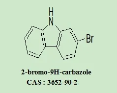 OLED Intermediates 2-Bromo-9h-Carbazole 3652-90-2 White Solid Powder 98% Purity