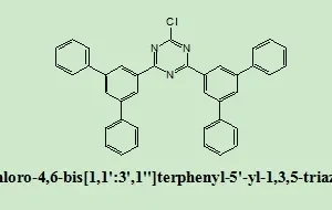 OLED Intermediates 2-Chloro-4,6-Bis[1,1':3',1'']Terphenyl-5'-Yl-1,3,5-Triazine with 98% Purity for Industrial Synthesis