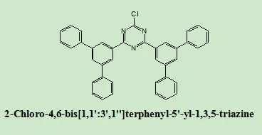 OLED Intermediates 2-Chloro-4,6-Bis[1,1':3',1'']Terphenyl-5'-Yl-1,3,5-Triazine with 98% Purity for Industrial Synthesis