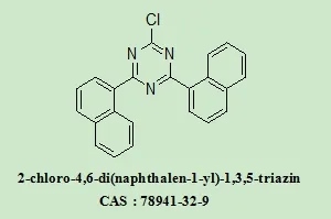 OLED Intermediates 2-Chloro-4,6-Di(naphthalen-1-yl)-1,3,5-Triazin 78941-32-9 with ≥98% Purity for Industrial Use