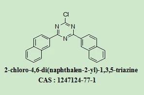 OLED Intermediates 2-Chloro-4,6-Di(naphthalen-2-yl)-1,3,5-Triazine 1247124-77-1 with 98% Purity for Industrial Use