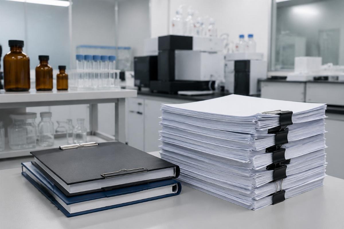 Peptide batch documentation stack