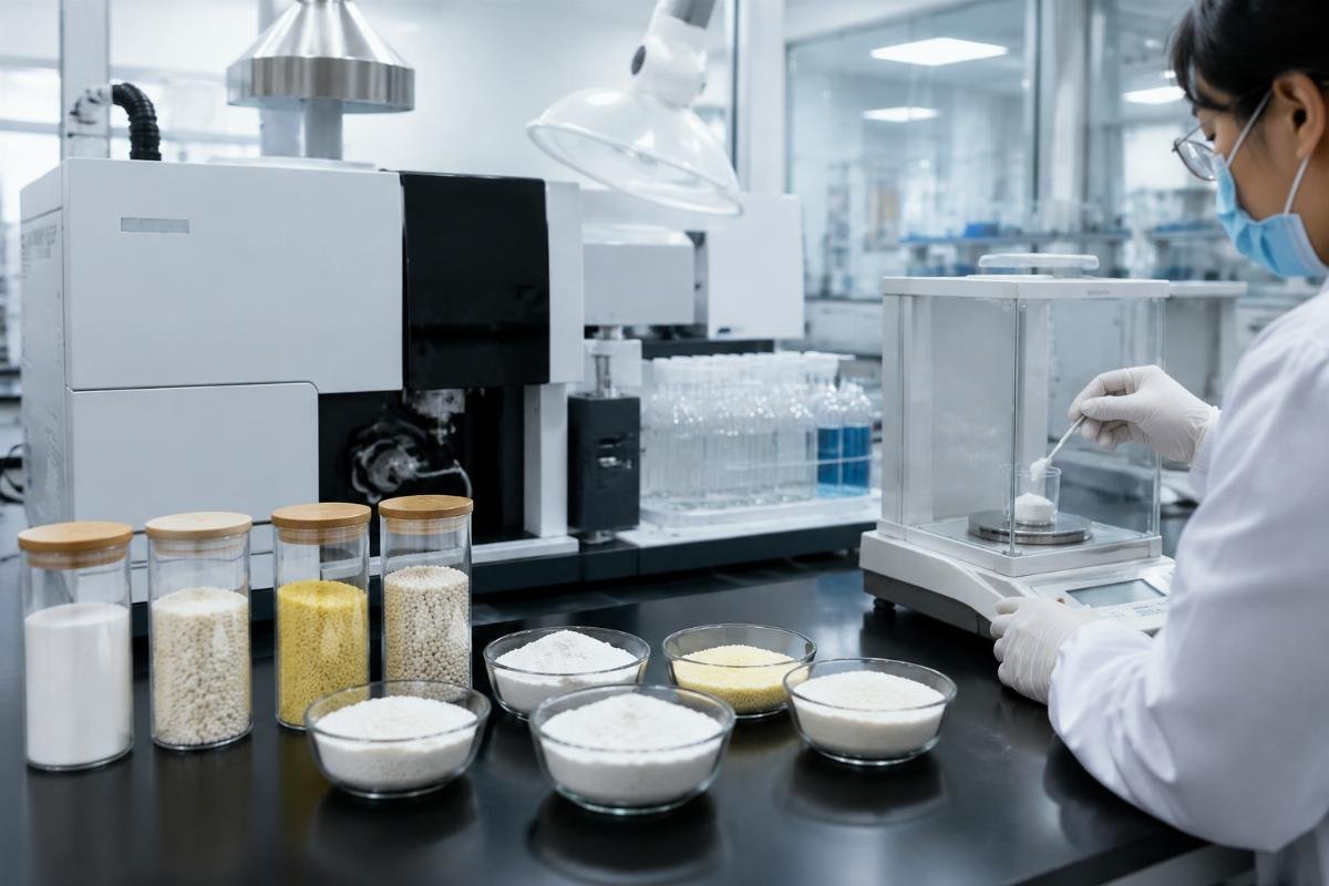 Food additive assay percentage breakdown Assay purity vs actual composition comparison