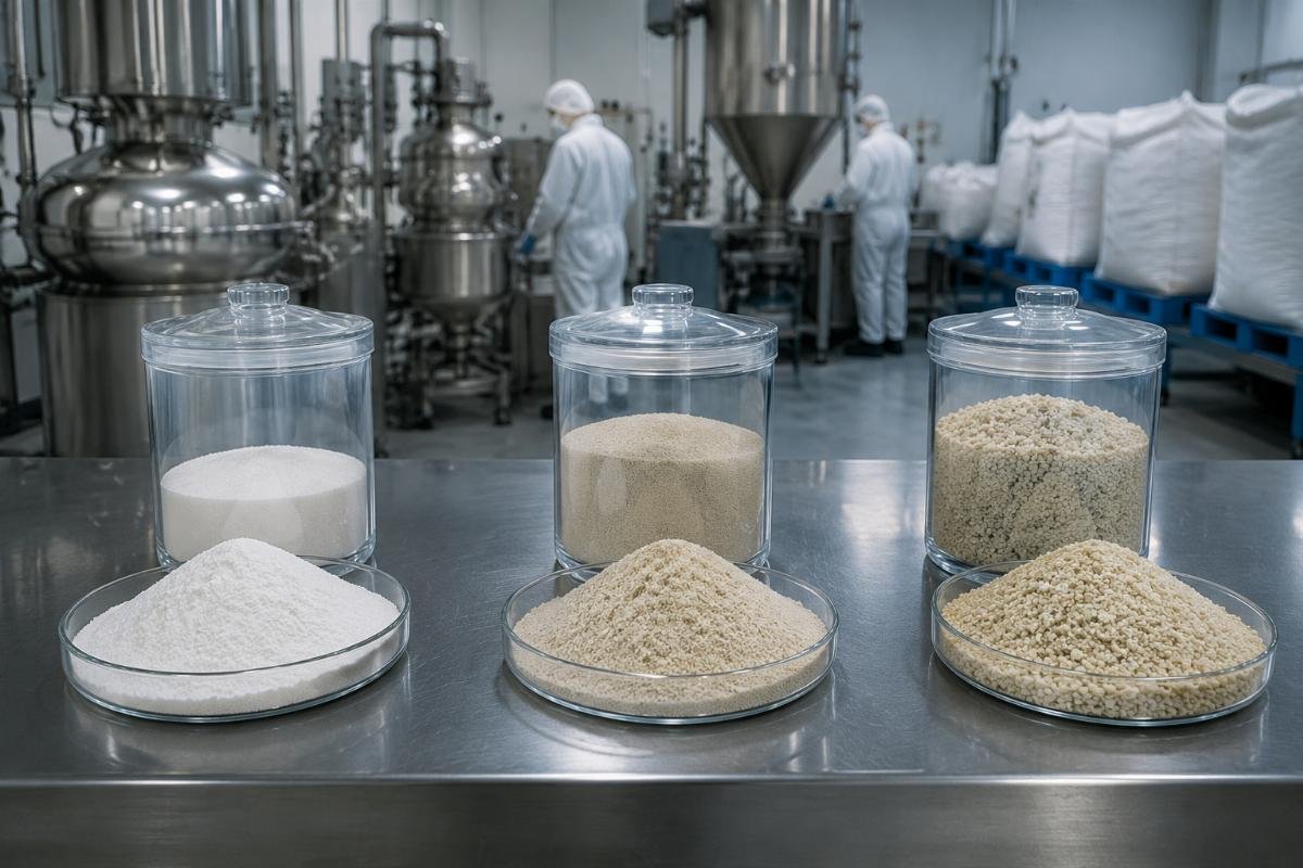 Food additive sourcing cost breakdown by quality tier