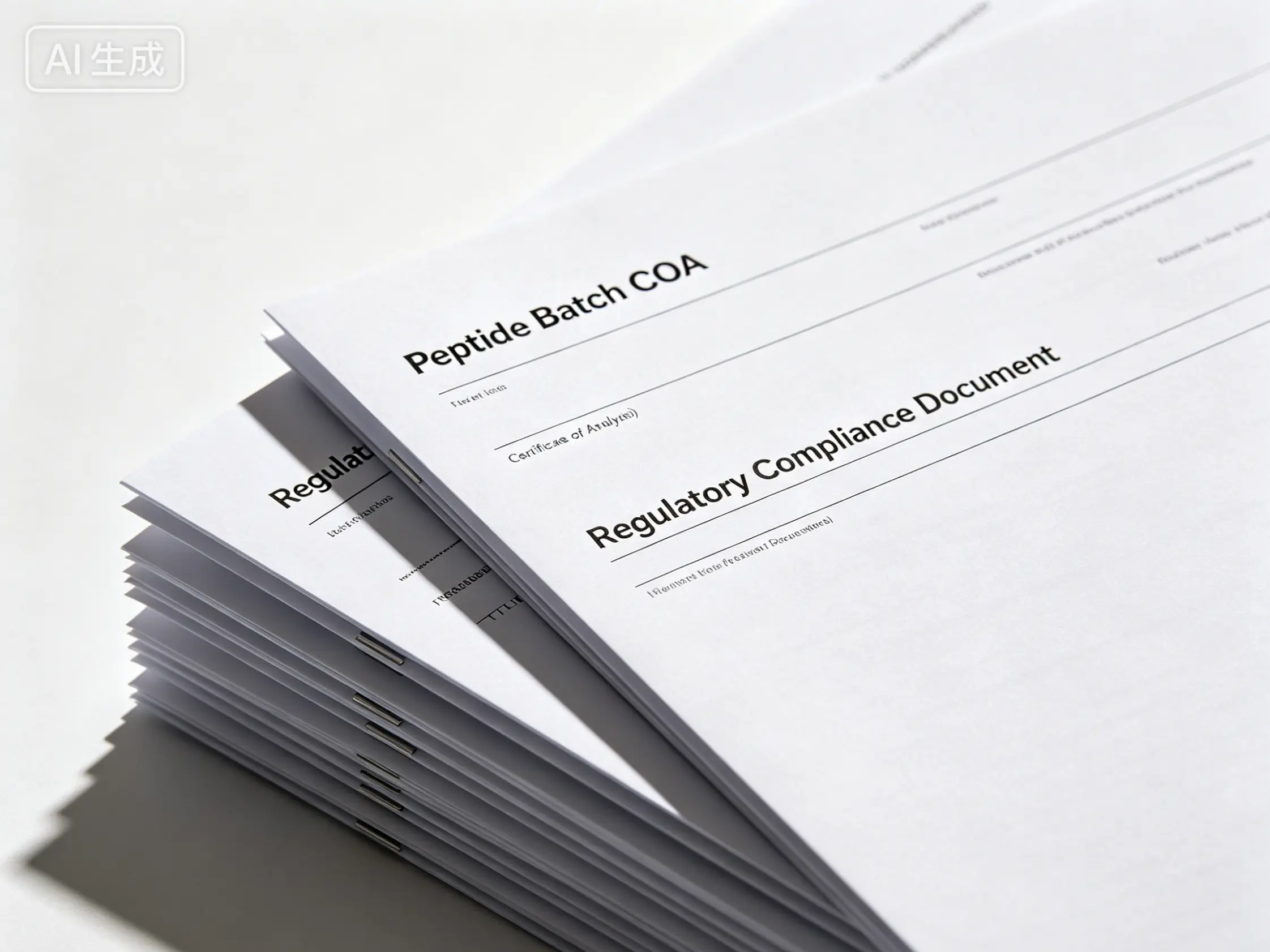 Peptide batch documentation stack